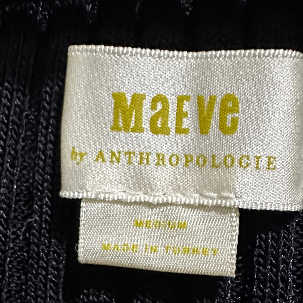 Maeve  by Anthropologie Black Knit Top - Picture 2 of 12